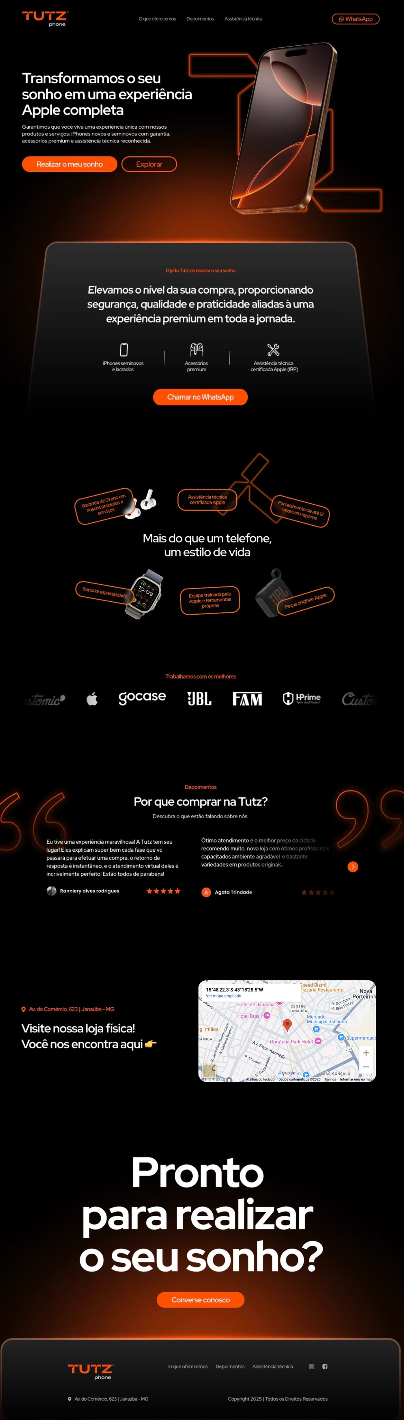 Tutz Phone — página completa